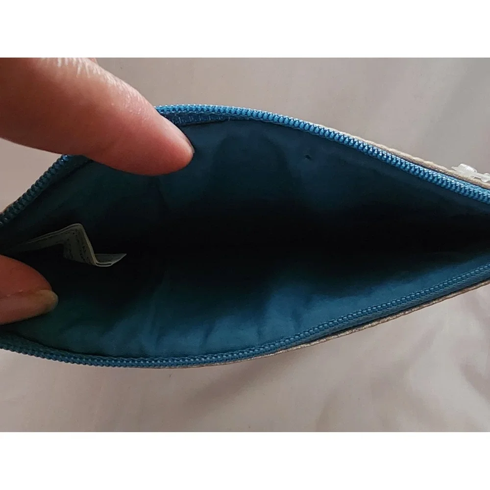 Metallic Bronze Elephant Travel Wallet and Pouch Set Passport Organizer Teal